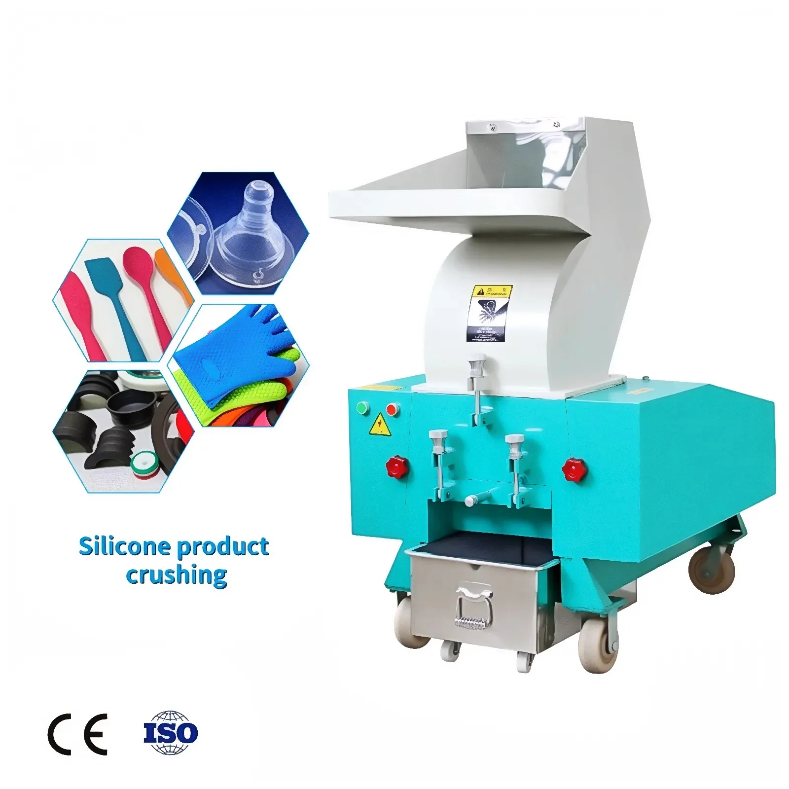 CE Certified Plastic Grinding Recycling Machine 50-1500kg/h PET Polyester Computer Plastic Crusher for Recycling Processing