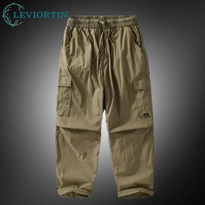 

Men's Lightweight Quick-Dry Tactical Cargo Pants Multi-Pocket Summer Loose Fit Breathable Wide Leg Casual Outdoor Workwear Pants