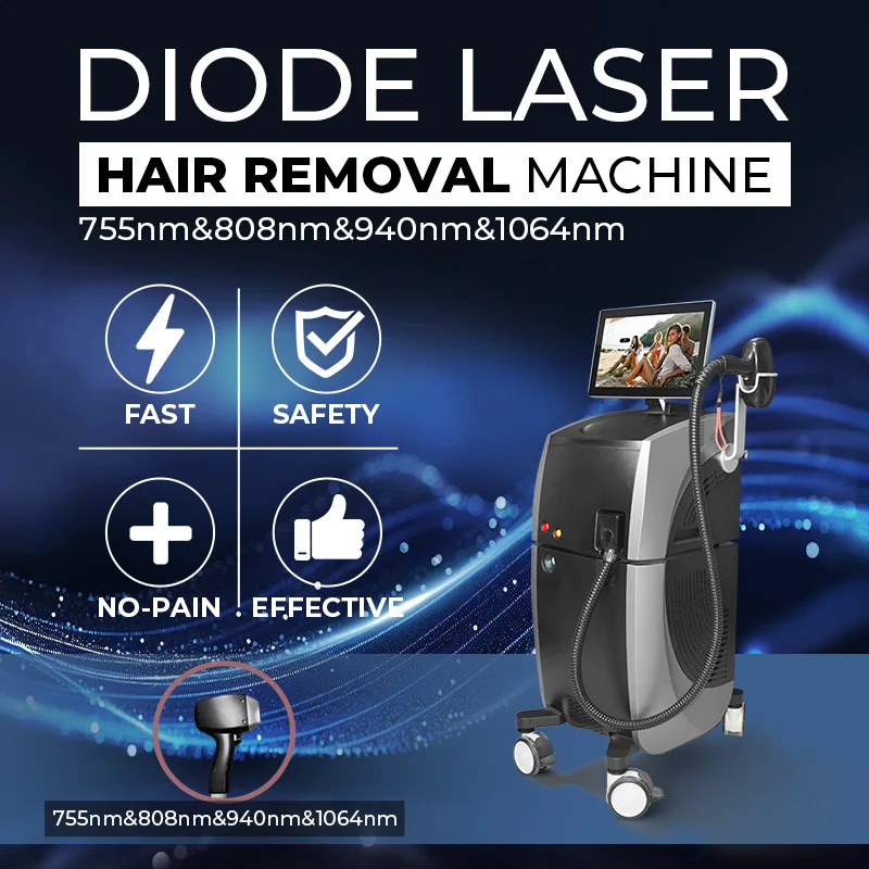 2026 Professional Best 3000W Laser Diode 808 Diode Laser Haire Remover 4 Wavelengths Diode Laser Hair Removal Machine Price