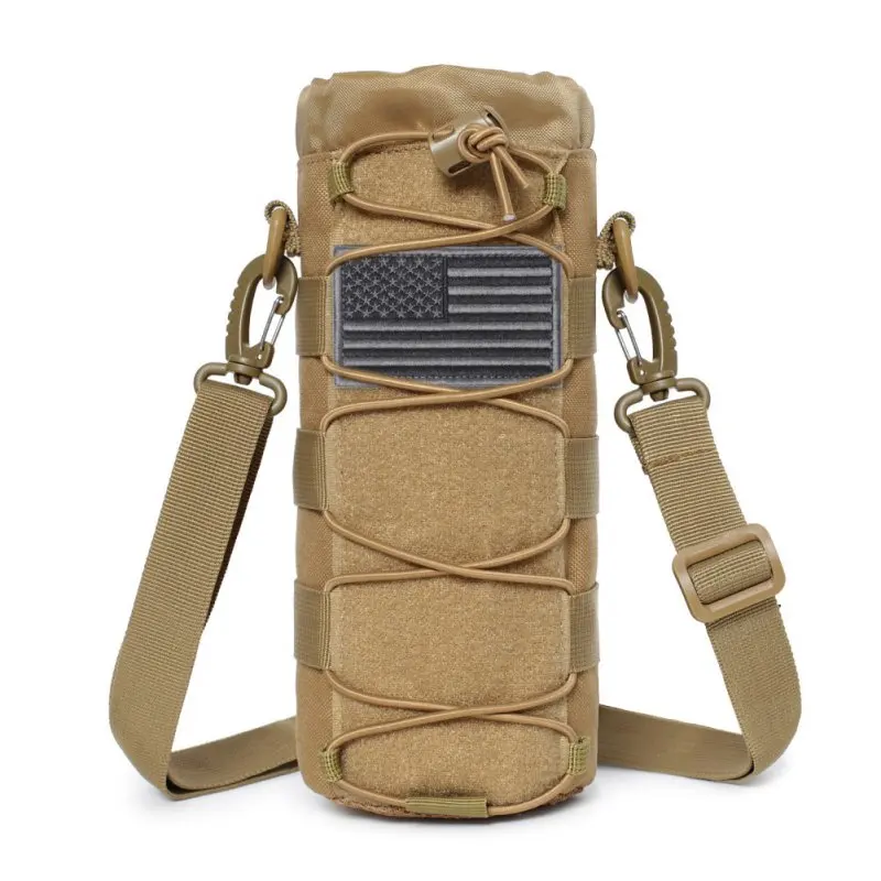 Tactical Molle Water Bottle Bag Pouch Holder Outdoor Camping Hiking Fishing Hunting Water Bottle Kettle Carrier