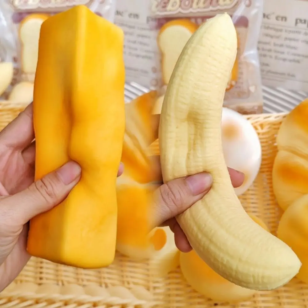 Soft Banana Meat Toy Stress Relief Hand Relaxation Banana Meat Pinch Le Relaxing Slow Rising Squeeze Decompression Dough