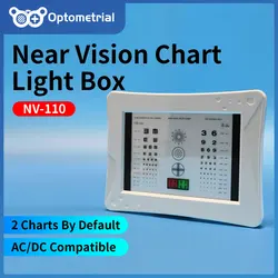 Optometry LED light Near Vision Chart AC/DC 30cm Distance Tester NV110 Flip Stand E and Letter Vision AC/DC far vision eye test