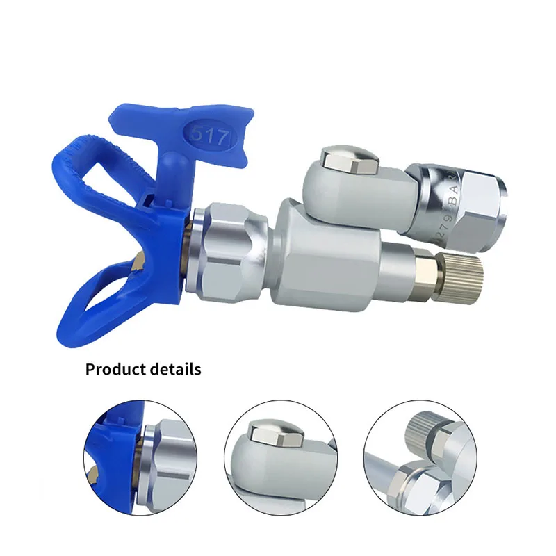 

Shut-Off Valve Swivel Joint Extension Anti-spitting 287030 For Airless Sprayer Gro TN WR Spray Gun with 517 Tips