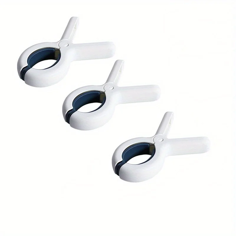 3pc Large Beach Towel Clips Plastic Strong Windproof Clothes Pegs Quilt Hanging Clip Reusable Non-slip Fixed Drying Clothespin image 4