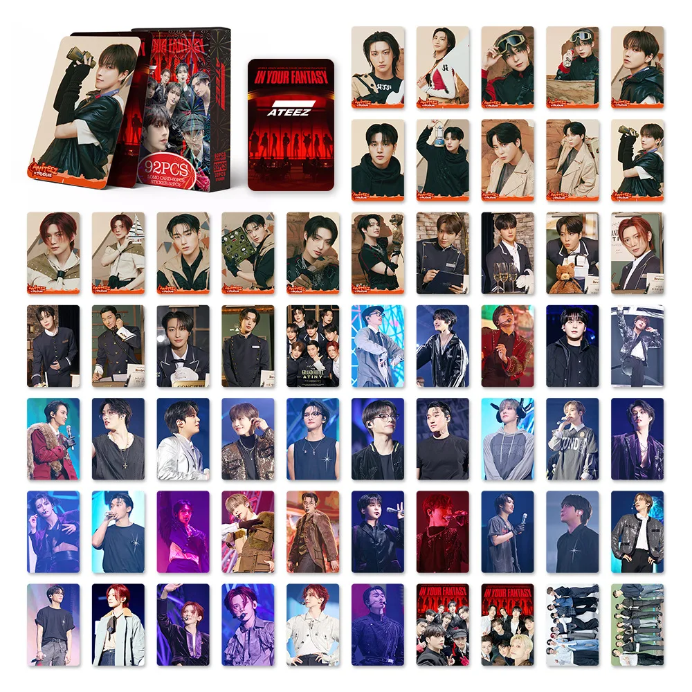 92Pcs Kpop ATEEZ Lomo Cards Photocards Photo Print Card SEONGHWA YUNHO YEOSANG SAN Fans Gift