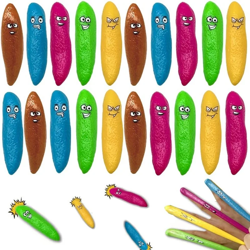 6pcs Finger Slingshot Toys Creative Poop Shooter Game Novelty Toy Poop Toy For Boys Girls Kids Toddler Adults For Home School