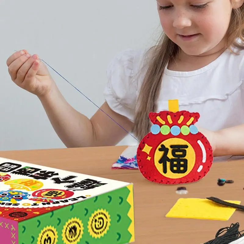 Kit d'artisanat de couture d'animaux de la jungle, ensemble exécutif amusant, bourré intérieur de la jungle, maire