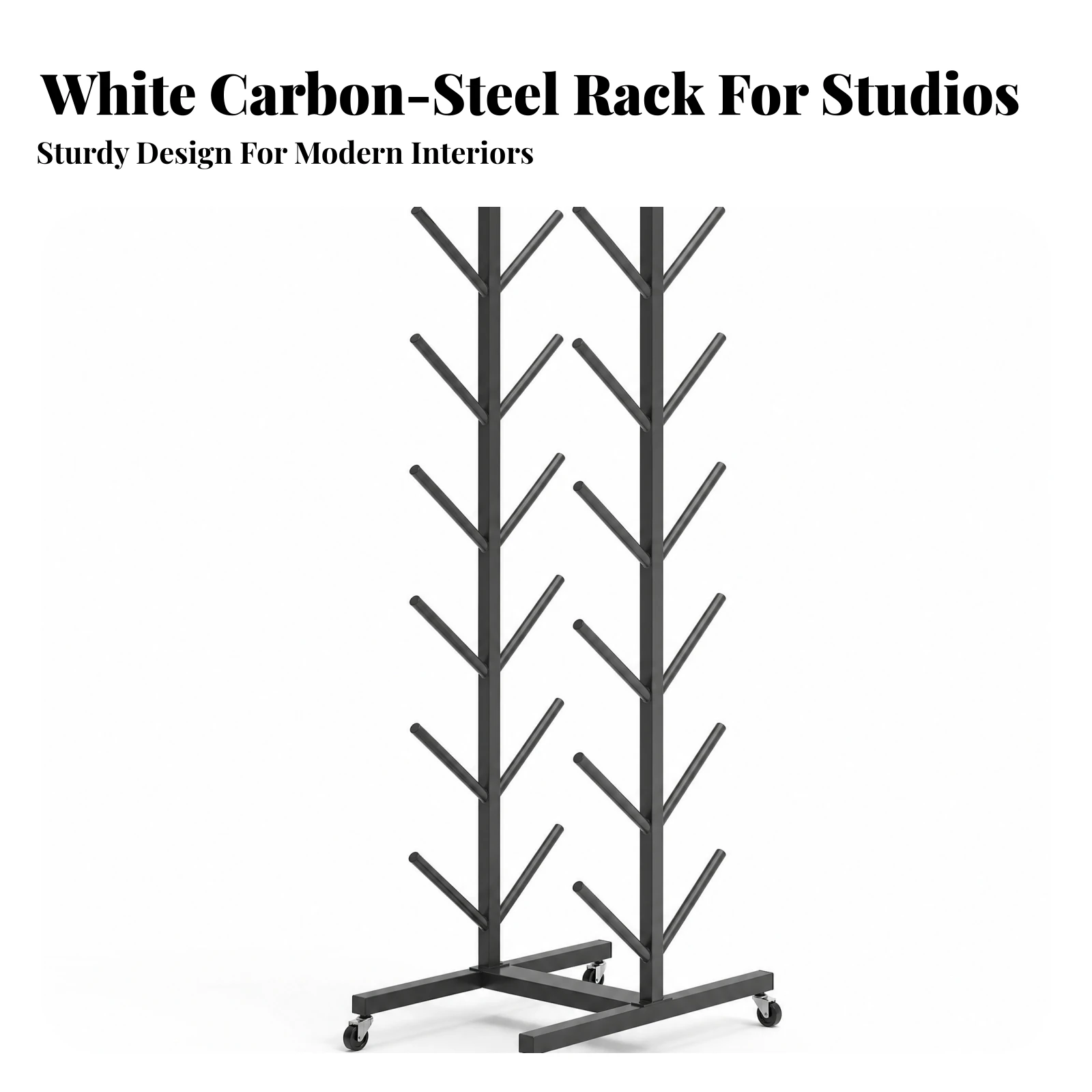 Stretch Mat Storage Rack Mobile Stretch Mat Storage Shelf Workout Equipment Organizer Portable Large Capacity for Yogis