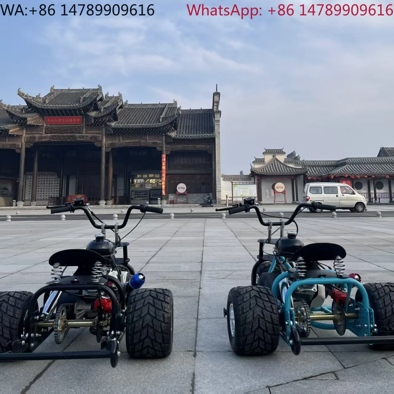 8.5 4-Stroke Gas Go Kart, 212cc Single-Cylinder, 4WD Off-Road Drift Kart, 60km/h Max Speed, Professional Racing Grade