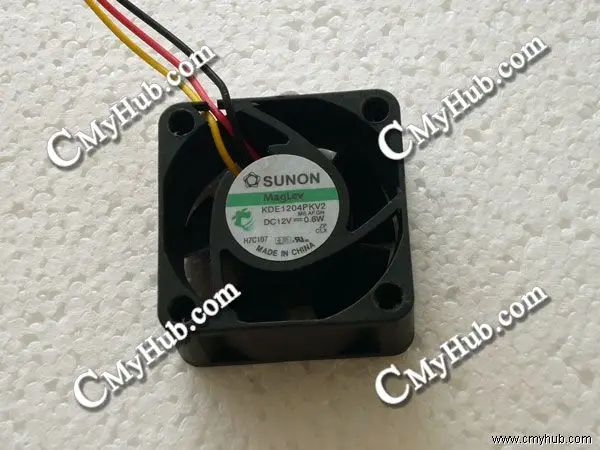 For SUNON KDE1204PKV2 MS.AF.GN DC12V 0.6W 4020 4CM 40mm 40X40X20mm 3Pin 3Wire Cooling Fan KDE1204PKV2 MS.AF.GN