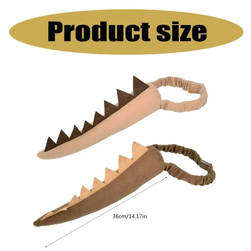 N5KB Halloween Dinosaur Tail Halloween Dress up Tail For Kid Birthday Cosplay Themed