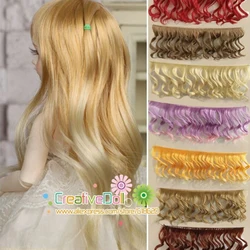 15cm curly doll wigs 1/3 1/4 1/6 BJD Doll hair /  natrual brunettes blondes color pink color heat resistant hair for bjd doll