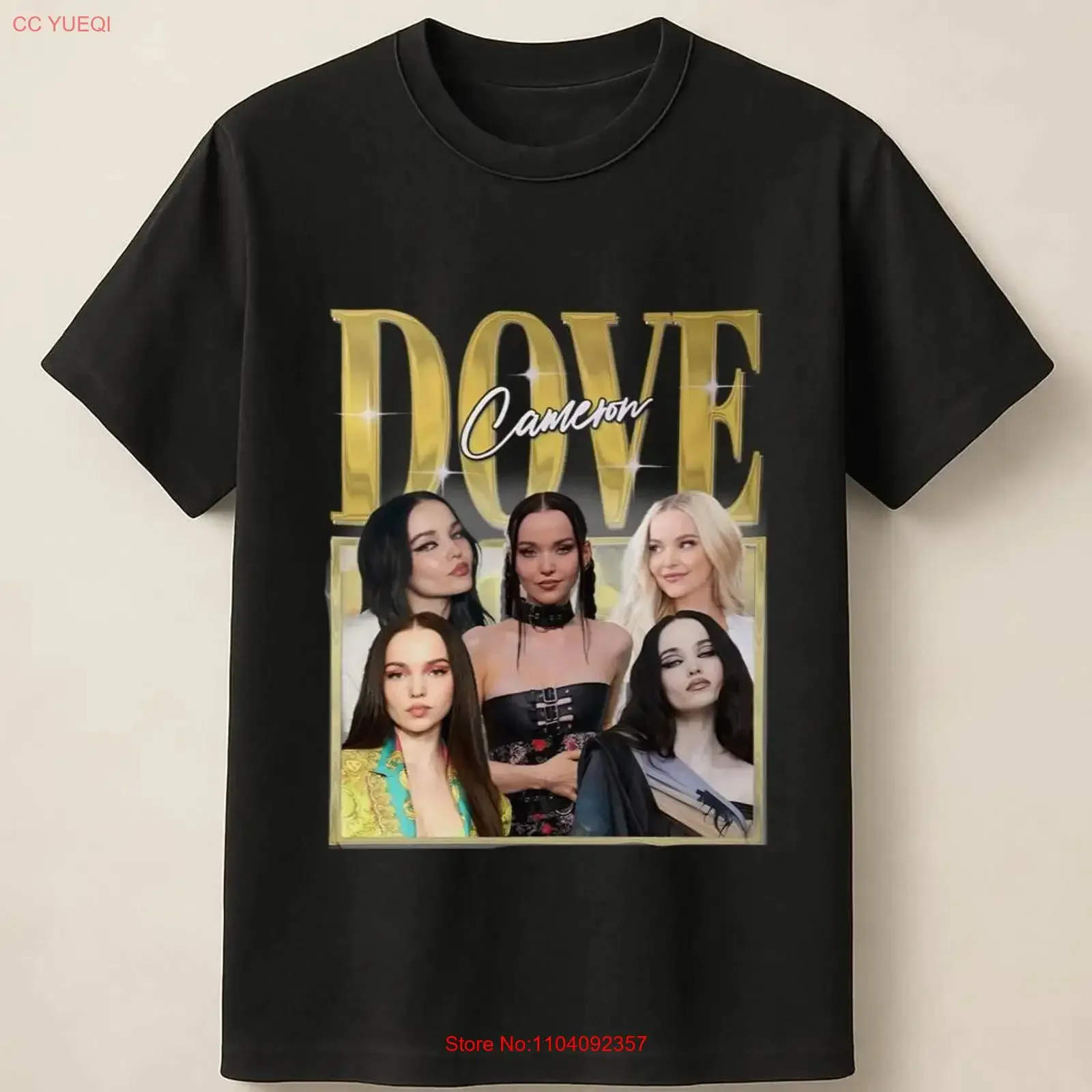 Dove Cameron Retro Collage Style Vintage Pop Star Portrait T Shirt vintage Washed Versatile streetwear Top For Everyday Wear