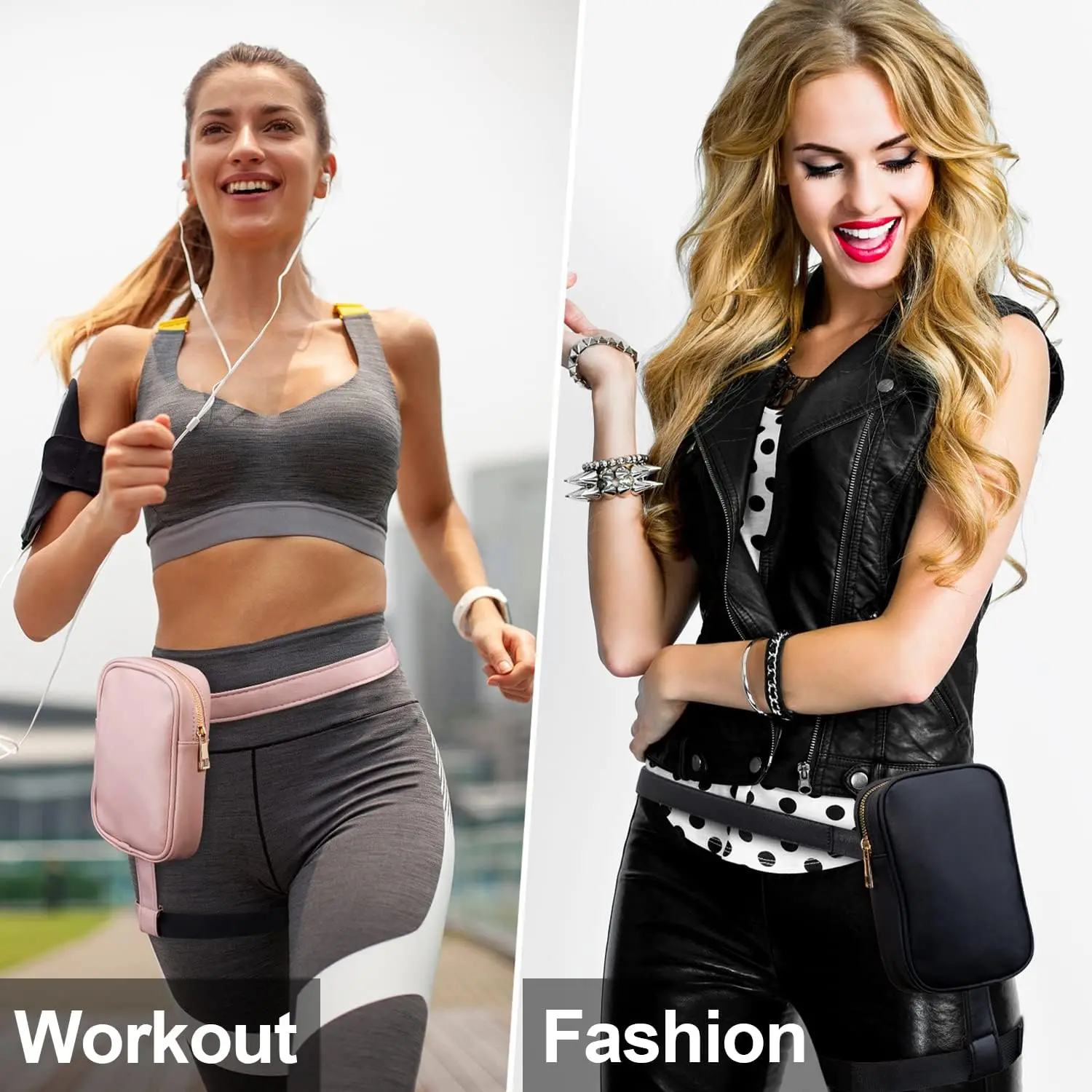 Men Womens Drop Leg Bag with Leg Strap Leather Thigh Bag for Motorcycle Cycling Riding Running Fashion Fanny Bag Belt Pouch