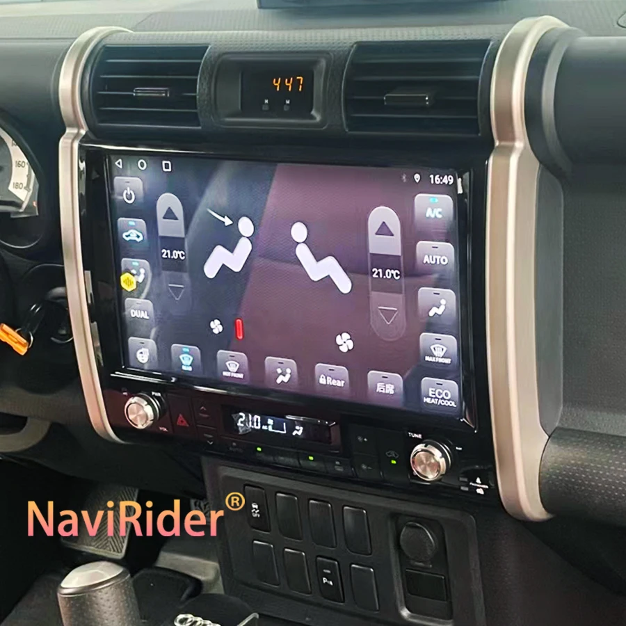 

13,3-дюймовый автомобильный радиоприемник для Toyota FJ Cruiser 2007-2012 Carplay Android 14, мультимедийный плеер с сенсорным экраном, GPS-навигация, стерео 4G