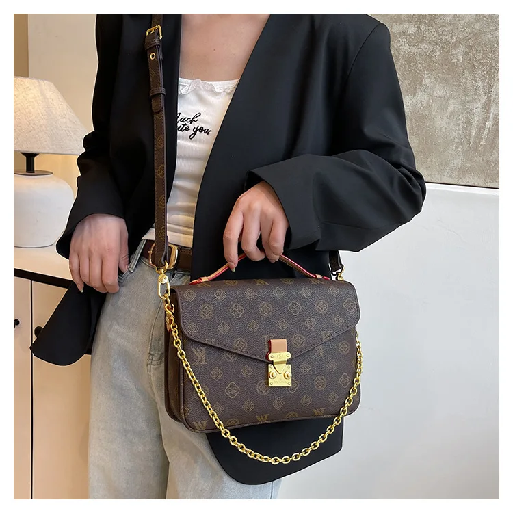 

Bestselling Vintage Print Chain Bag,Premium Shoulder & Crossbody Purse for Women,Versatile Top Handle Bag, Trending Ladies Purse