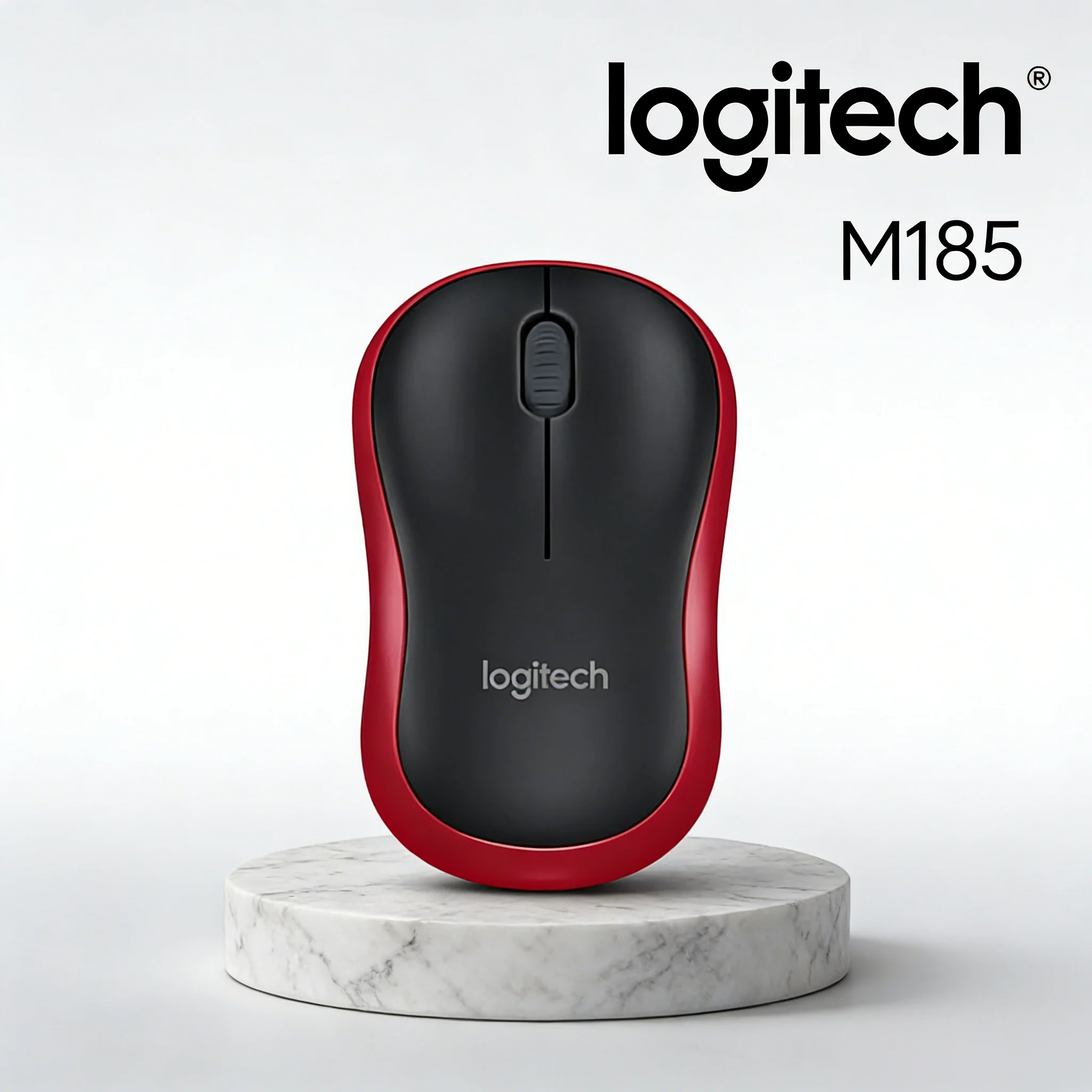 

Logitech M185 Left-Hand Suitable Mouse Symmetrical Streamlined Shape Long Battery