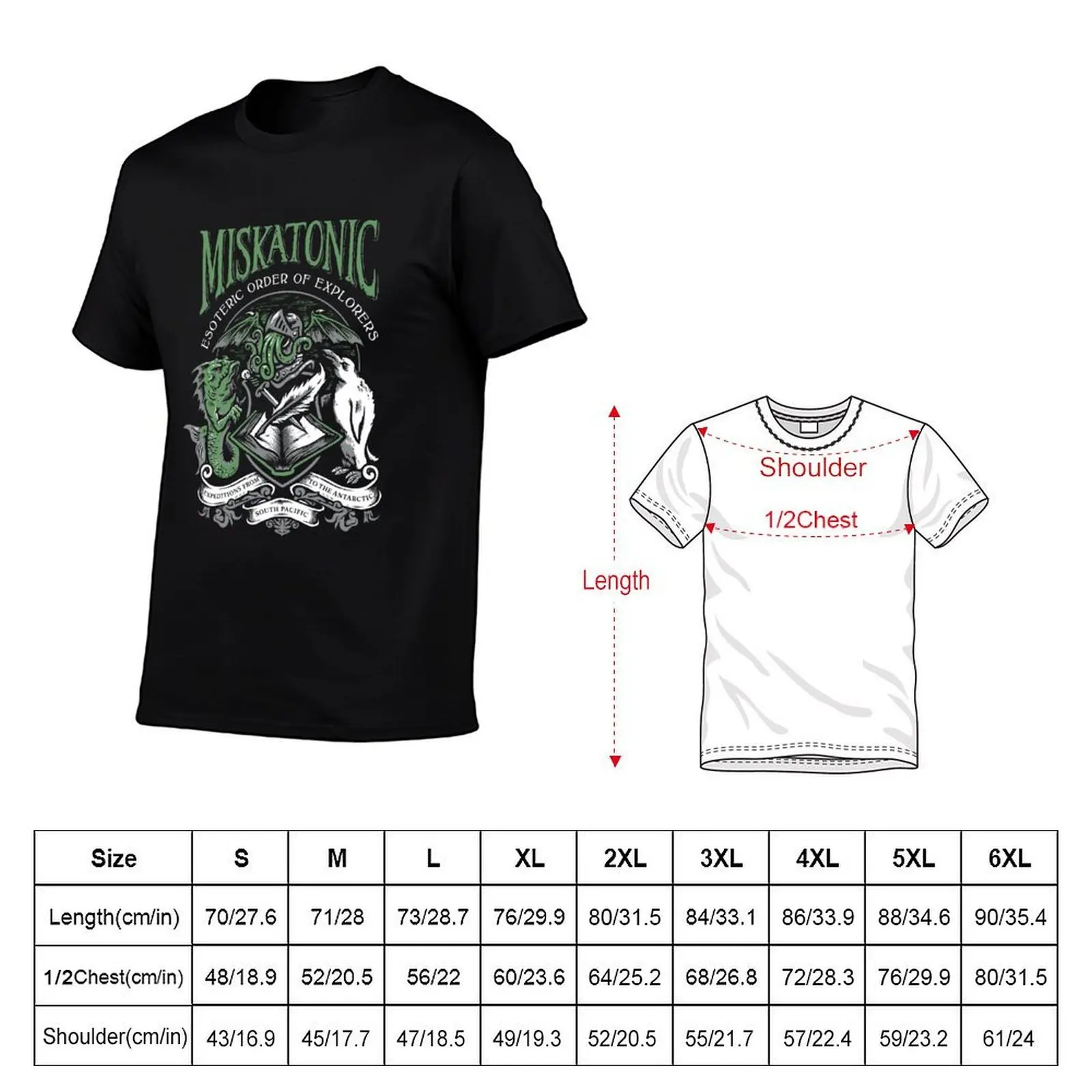 Miskatonic Esoteric Order of Explorers T-Shirt custom t-shirts oversized men workout shirt