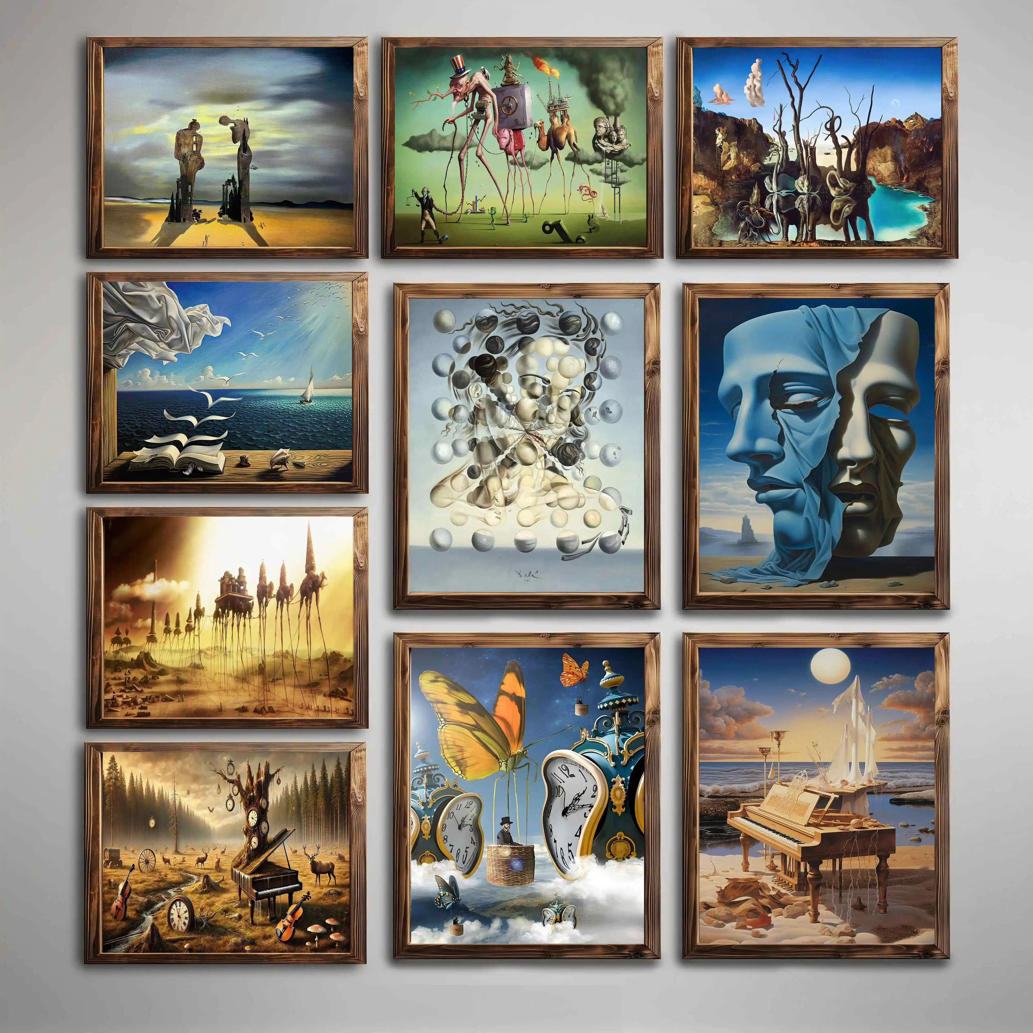 Berühmte Surrealismus-Kunstwerke von Salvador Dali, Poster und Drucke, Diamantmalerei, Wandkunst, Bilder für Wohnzimmer, Heimdekoration