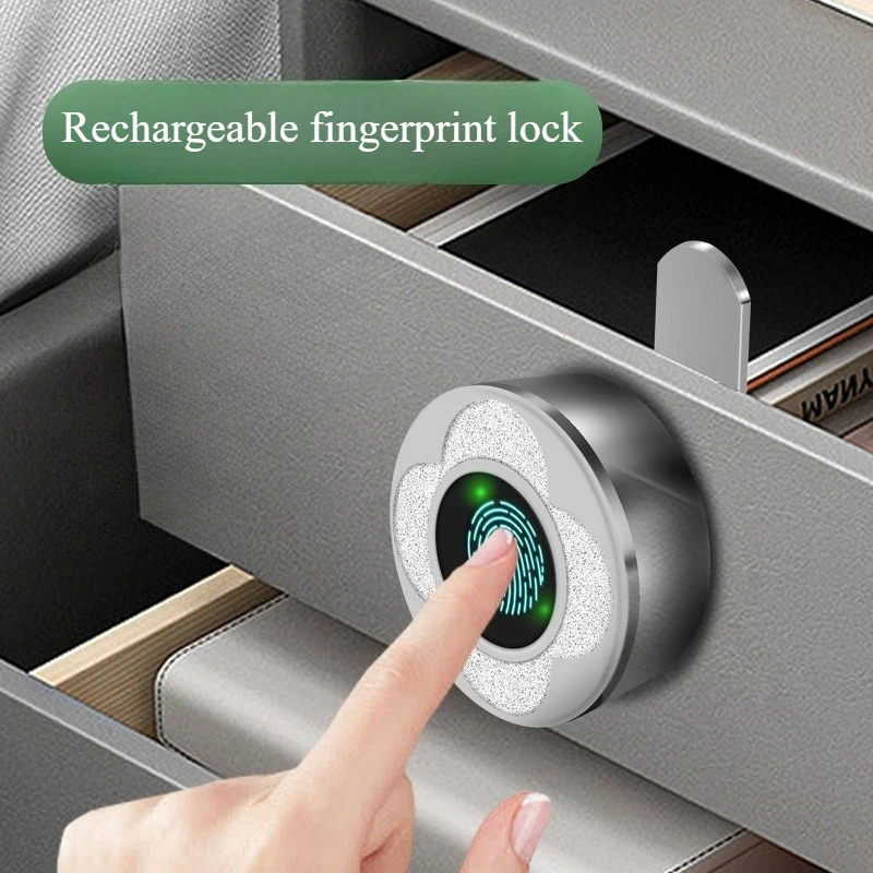 Keyless Fingerprint Drawer Strongbox Mailbox Lock Cabinet Lock Smart Fingerprint Lock Biometric Drawer Locks Rechargeable