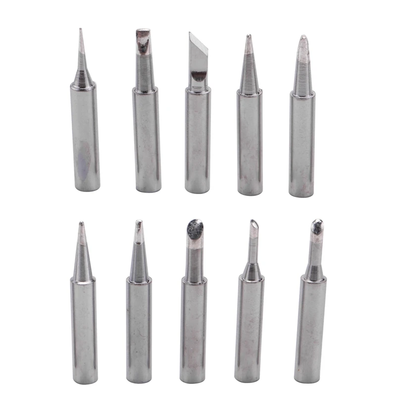 10 Tips Set  Soldering Iron Tips Solder Tip Lead-free Screwdriver Iron Tip 900-T-I/ BK/ 1.6D/ 2.4D/ 3.0D/ 2C/ 3C/ 4C