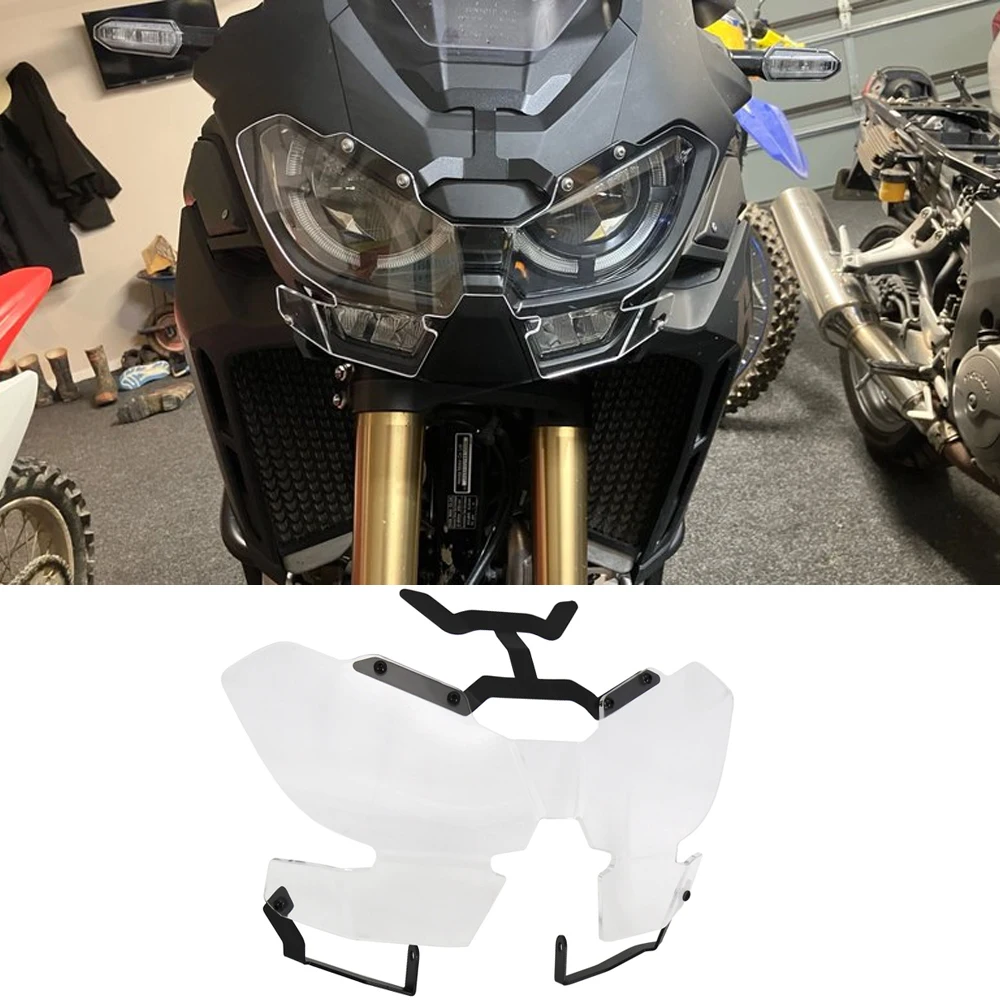 

Motorcycle Acrylic Headlight Guard Protector Head Lamps Cover Shield For Honda Africa Twin CRF1100L CRF 1100L Adventure Sports