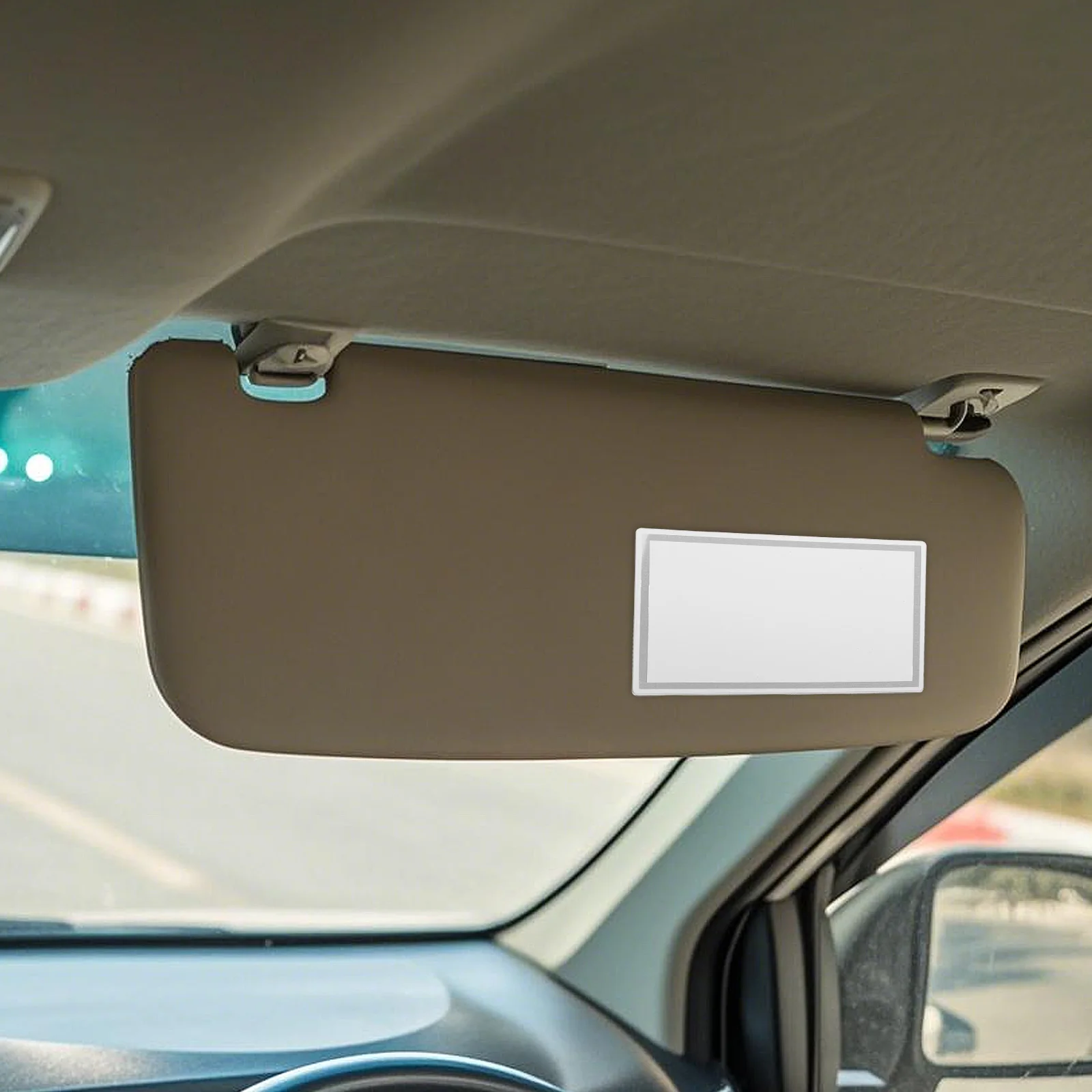 

Car Interior Vanity Mirror Stainless Steel Sun Visor Makeup Mirror for Suv Truck Van Universal Fit Clear Reflection