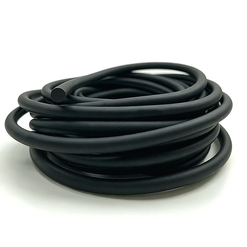 

6mm diameter high toughness black latex strip with strong load-bearing and tensile properties