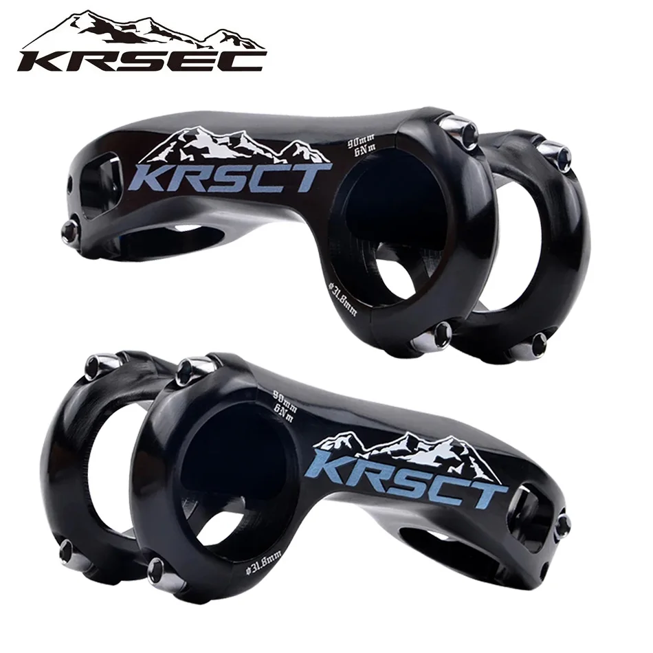 KRSCT Bicycle Stem 3D Forging High Strength Mountain Bike Stem -20 Degree 70/80/90/100mm Length for AM/FR/DH 31.8mm Handlebar