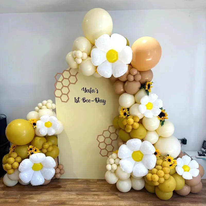 Cartoon Kleine Biene und Freunde Folienballons Bogen-Girlanden-Set Latexballons Zahlenballons Geburtstag Babyparty Geschenke