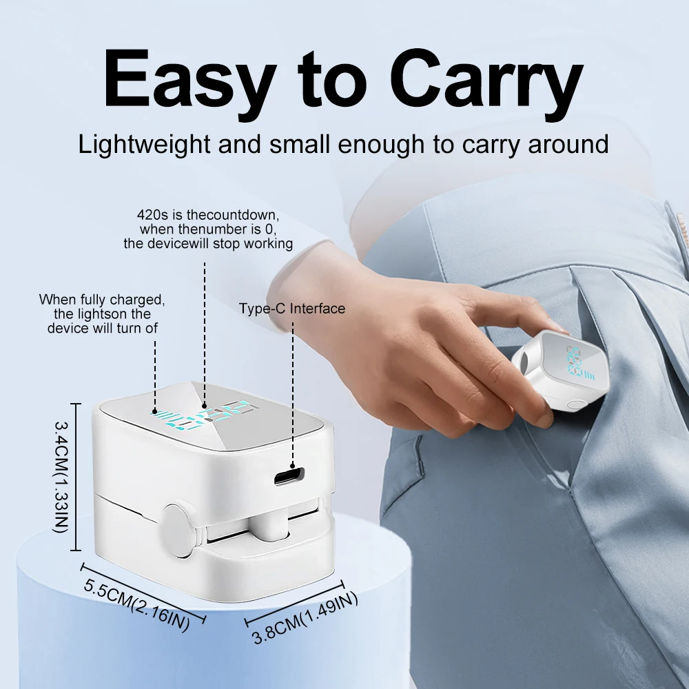 Traitement des champignons des ongles Lampe LED UV Dispositif laser pour le nettoyage de l'onychomycose Charge USB Lumière UV pour le stérilisation des ongles Soins de réparation