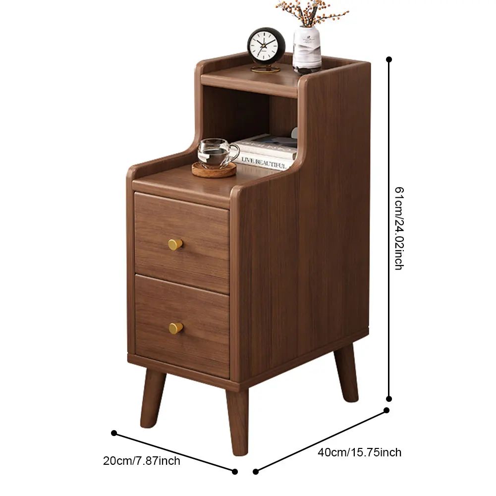 Simple Decorative Table with Storage Space Modern Narrow Nightstand Bedside Storage Small Cabinet for Bedroom image 6