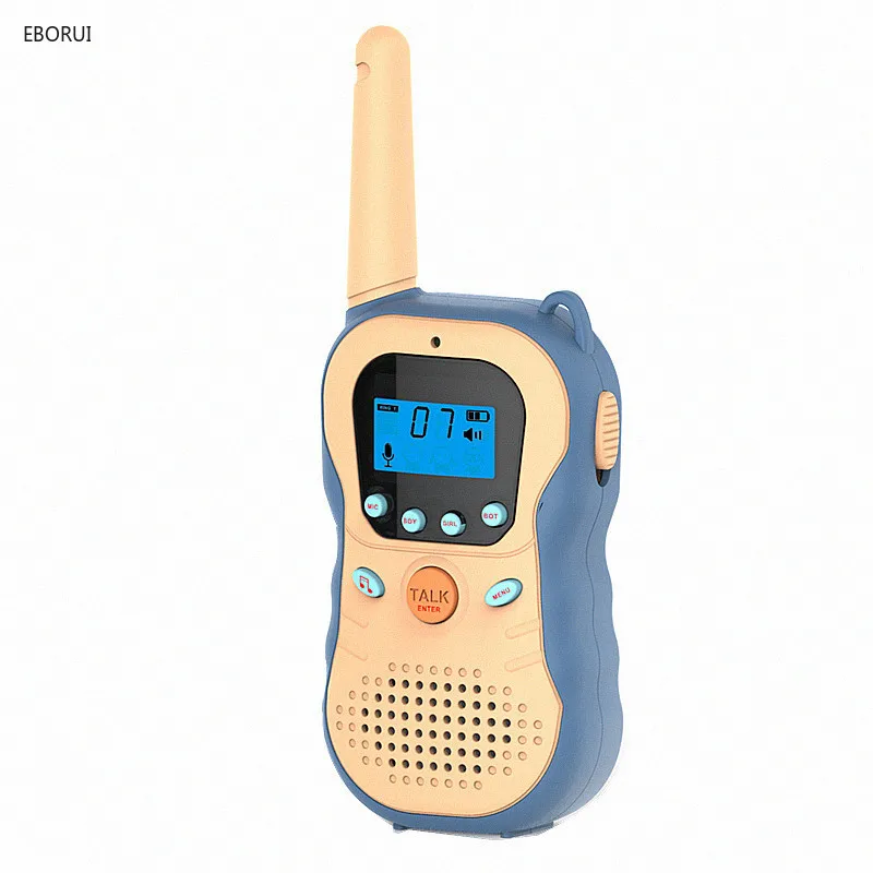 EBORUI Walkie Talkies for Kids W/ Voice Changer 16 Channels 2 Way Radio Toy Backlit LCD 3KM Range for Outside, Camping, Hiking