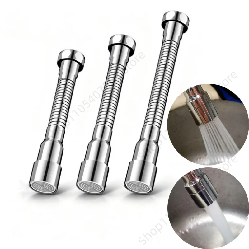 Stainless Steel Universal Faucet Extender Kitchen Washbasin Anti-splash Extension Faucet Bubbler 360° Rotation Tap Nozzle