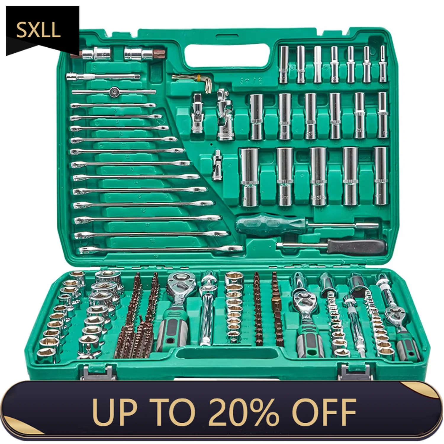 

SXLL RYNEX 216pcs Herramientas Auto Repair Wrench Ratchet Wrench Car Tools Diy Auto Mechanic Home Kit Set