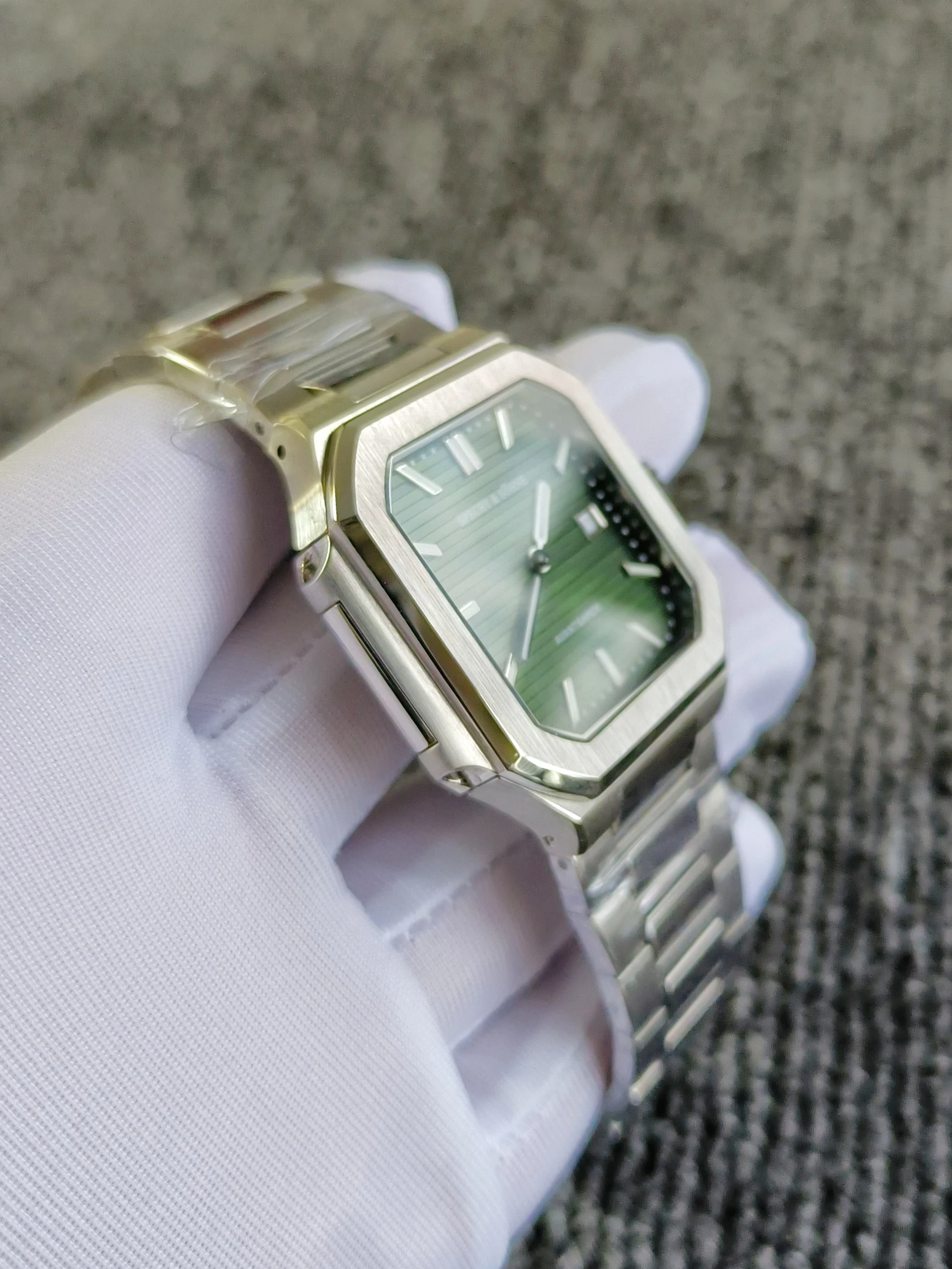 Specht & Söhne Fashion Business Mens Watch Rectangular Ultra Thin Stainless Steel Sapphire Glass Wristwatch Relogio Masculino