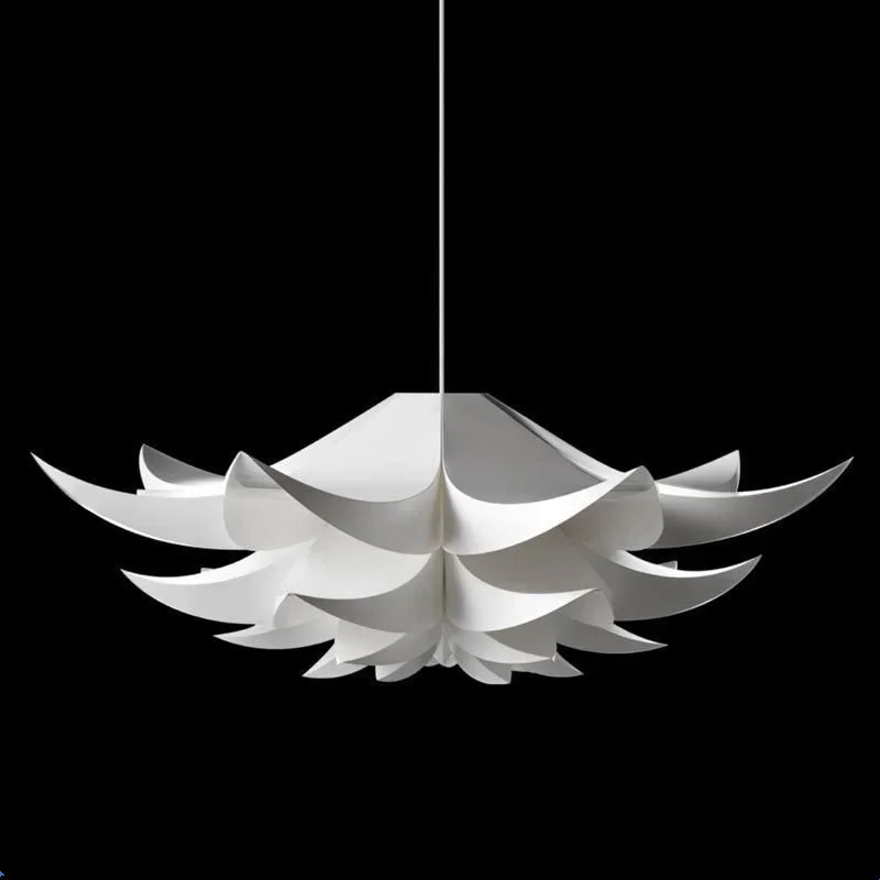 Nordic modern single head lilies chandelier restaurant bedroom creative personality white flower Chandelier free shipping