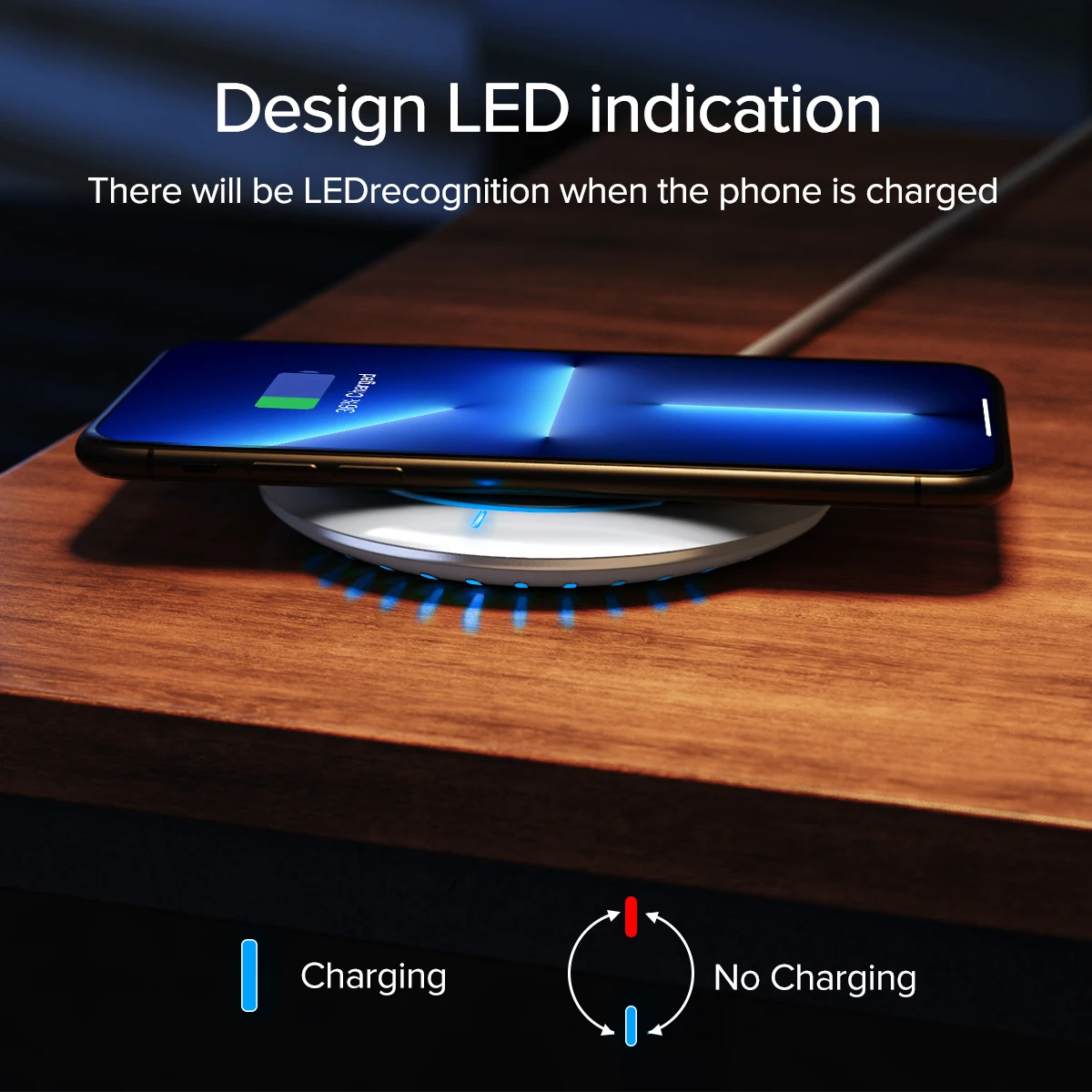 QOOVI 15W Fast Wireless Charger For Samsung Galaxy S22 S21 Note 10 9 8 USB Qi Charging Pad For iPhone 14 13 Pro Max Xs Xr X 8