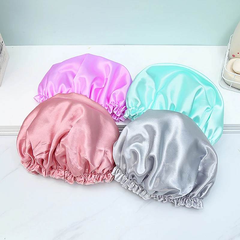 Cappuccio di doccia di alta qualità a doppio strato cappello da doccia multifunzionale per donne impermeabili e polvere impermeabili-Accessori resistente