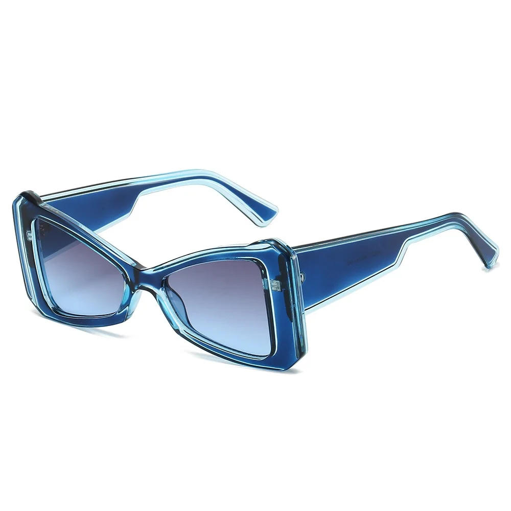 

New Luxury Leopard Gradient Cat Eye Women Sunglasses 2025 Brand Retro Bowknot Frame Design Trend Simple Men Sun Glasses UV400