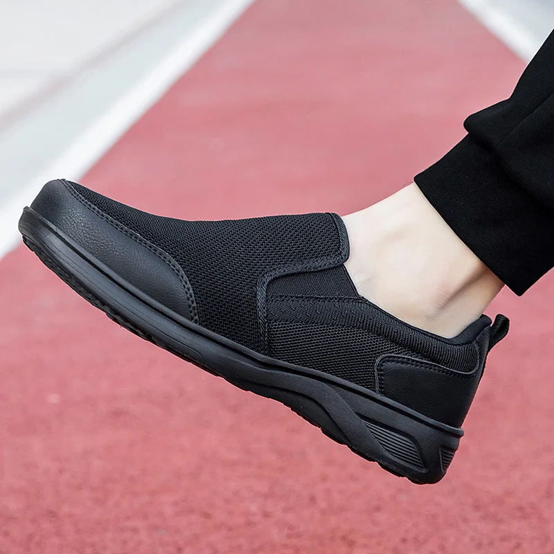 Men Mesh Loafers For Walking Shoes Spring Winter Sports Outdoor Home Flats Black Breathable Fitness Sneakers Size 39-45