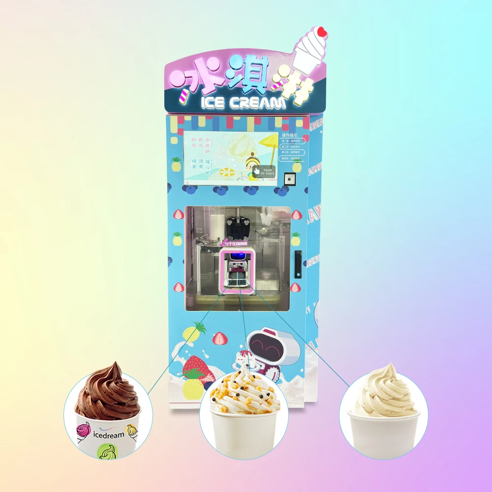 Hot Sale Fully Automatic Ice Cream Machine Commercial High Capacity Soft Serve Maker For Restaurant Cafe