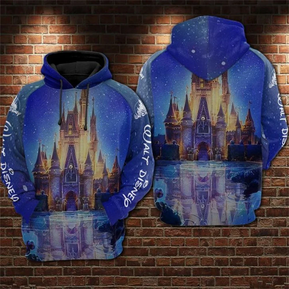 

Disney Castle Over Print 3d Zip Hoodie