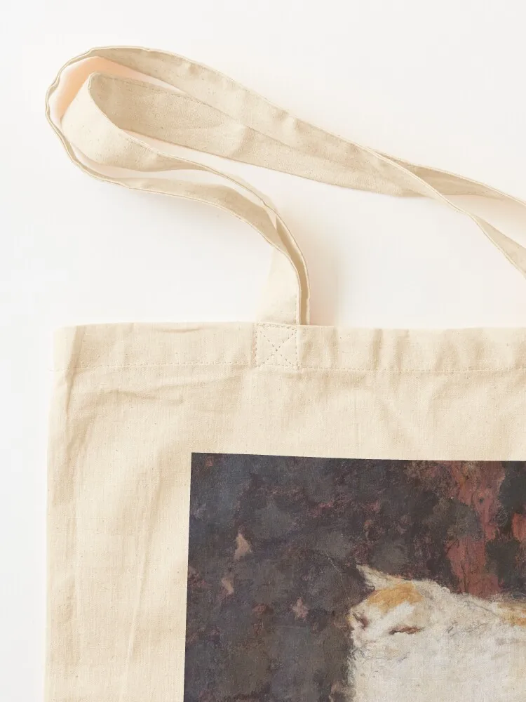 Pierre Bonnard - Le chat blanc (The White Cat) 1894 Tote Bag shopper bags large size bags shopper bag women