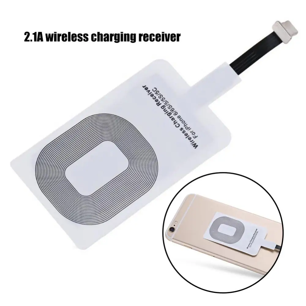 1A Qi Wireless Charging Receiver Adapter for iOS 7 8 Plus 11 Pro Max