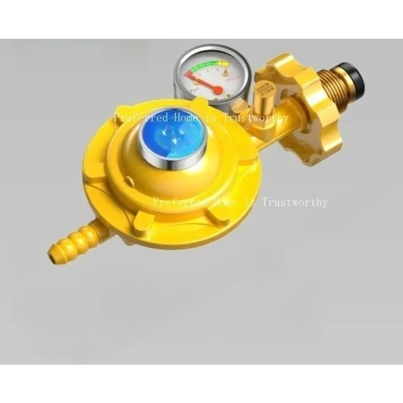 Suitable for Liquefied Gas  Reducing Valve,  Regulating Pot, Durable Copper Screw Pressure Gauge, Self Closing