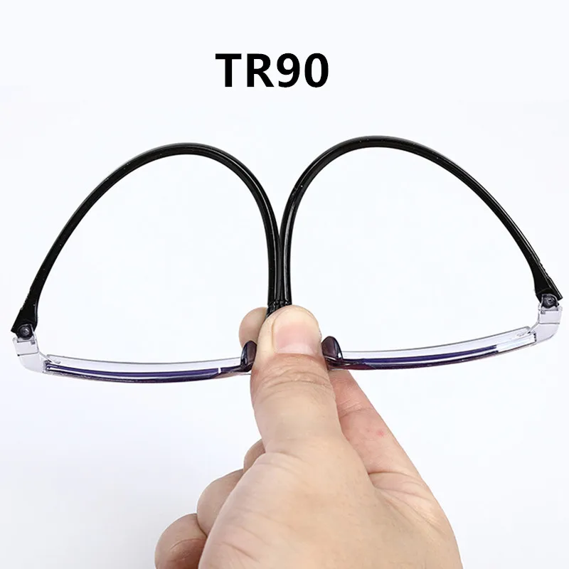5-teilige rahmenlose, multifokussichere bifokale Lesebrille, Unisex, weit und nah, Anti-Blaulicht-Hyperopie-Brille mit doppeltem Verwendungszweck – Detail 7