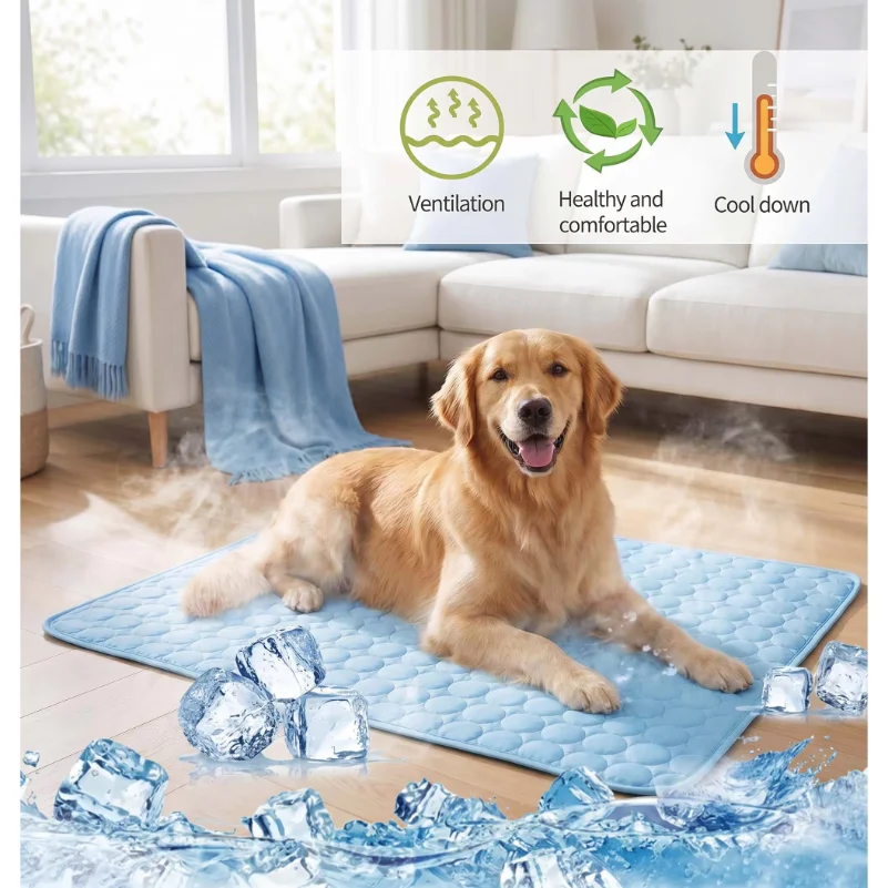 

Dogs Self Cooling Mat Pet Cat Cooling Mat And Sleeping Pad For Pets Summer Cool Pads Blanket Washable Ice Silk Breathable Mat