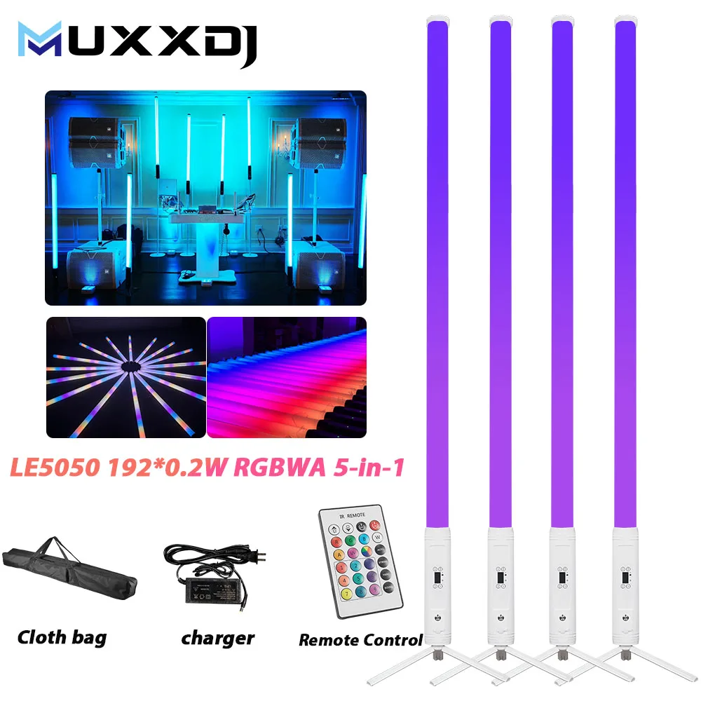 4pcs Smart APP Control LED 192*0.2W Pixel Light Tube Led Dj Strip Changing Stage Dj Party Event Atmosphere Light