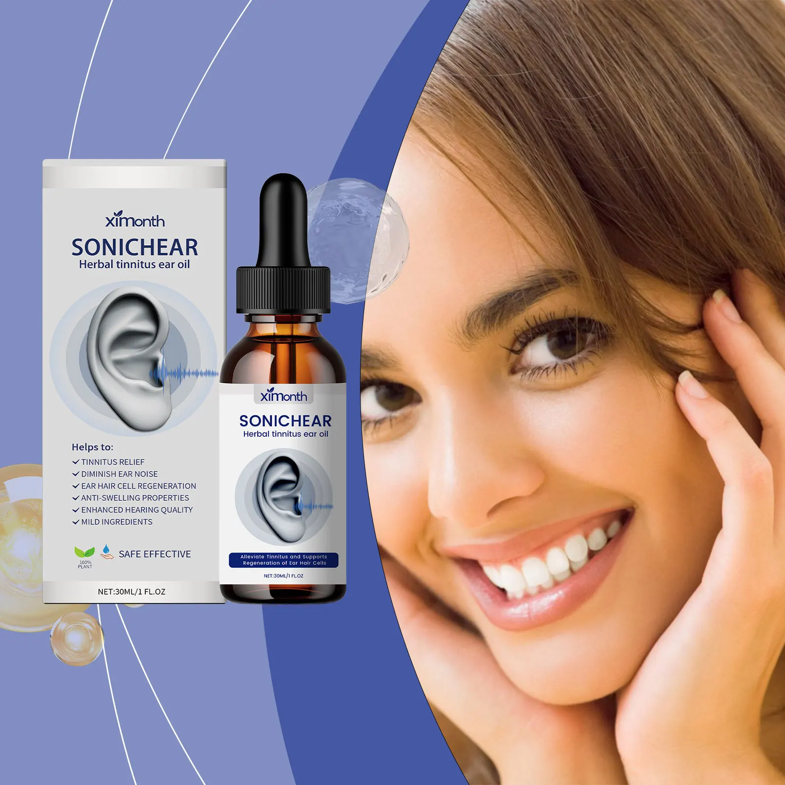 

Tinnitus Drops Alleviate Deafness Protect Hearing Otitis Care Improved Ear Health Reduce Itching Earache Ear Ringing